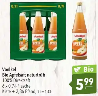 CITTI Markt Voelkel Bio Apfelsaft naturtrüb 6x0,7 L Flasche Angebot