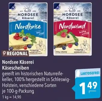 CITTI Markt Nordsee Käserei Käsescheiben 100 g Packung Angebot