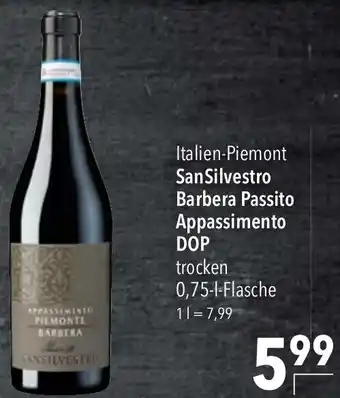 CITTI Markt San Silvestro Barbera Passito Appassimento DOP 0,75 L Flasche Angebot