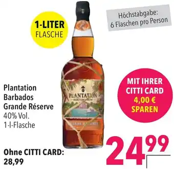 CITTI Markt Plantation Barbados Grande Réserve 1 L Flasche Angebot