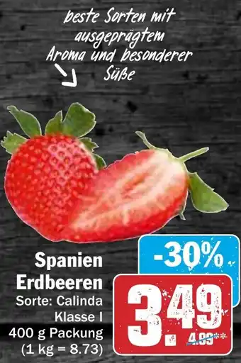 Hit Spanien Erdbeeren 400 g Packung Angebot