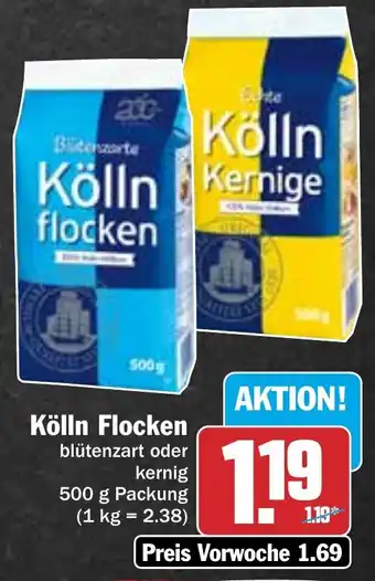 Hit Kölln Flocken 500 g Packung Angebot