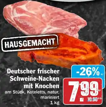 Hit Deutscher frischer Schweine-Nacken mit Knochen 1 kg Angebot