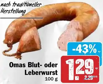 Hit Omas Blut oder Leberwurst 100 g Angebot