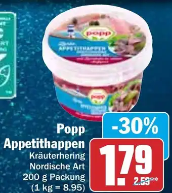 Hit Popp Appetithappen 200 g Packung Angebot