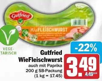 Hit Gutfried WieFleischwurst 200 g SB-Packung Angebot