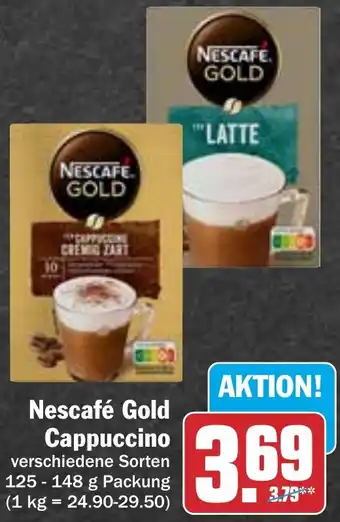 Hit Nescafé Gold Cappuccino 125-148 g Packung Angebot