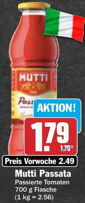 Hit Mutti Passata 700 g Flasche Angebot