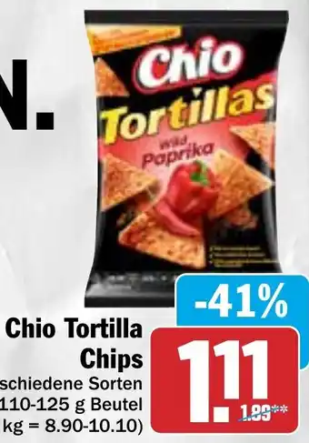 Hit Chio Tortilla Chips 110-125 g Beutel Angebot