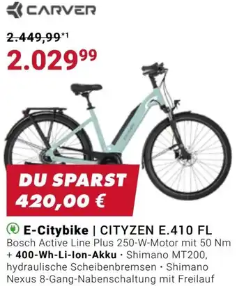 Fahrrad XXL CARVER E-Citybike | CITYZEN E.410 FL Angebot