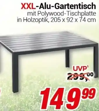 CENTERSHOP XXL Alu-Gartentisch Angebot