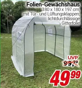 CENTERSHOP Folien-Gewächshaus Angebot