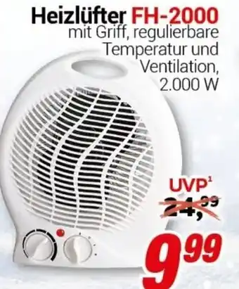 CENTERSHOP Heizlüfter FH-2000 Angebot