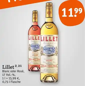 tegut Lillet 2,21 0,75 l Flasche Angebot