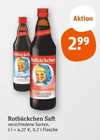 tegut Rotbäckchen Saft 0,7 l Flasche Angebot