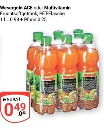 Globus Wesergold ACE oder Multivitamin 6 x 0,5 l Angebot