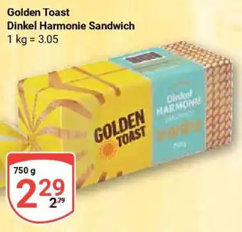 Globus Golden Toast Dinkel Harmonie Sandwich 750 g Angebot