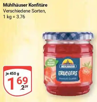 Globus Mühlhäuser Konfitüre 450 g Angebot