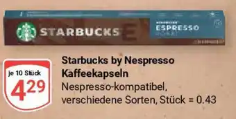 Globus Starbucks by Nespresso Kaffeekapseln Angebot