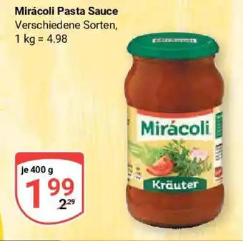 Globus Mirácoli Pasta Sauce 400 g Angebot