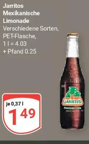 Globus Jarritos Mexikanische Limonade 0,37 l Angebot