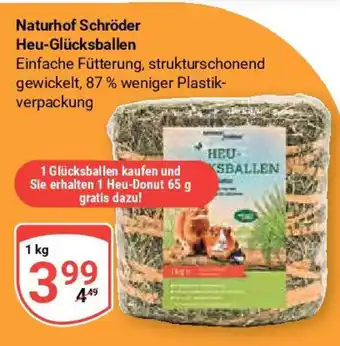 Globus Naturhof Schröder Heu-Glücksballen 1 kg Angebot