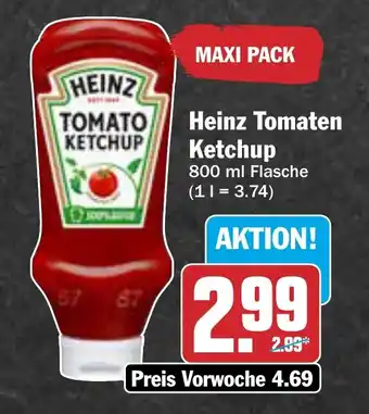 AEZ Heinz Tomaten Ketchup 800 ml Flasche Angebot