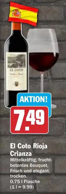 AEZ El Coto Rioja Crianza 0,75 l Flasche Angebot