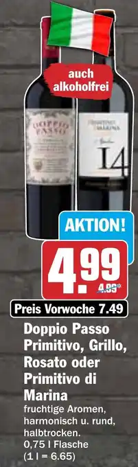 AEZ Doppio Passo Primitivo, Grillo 0,75 l Flasche Angebot