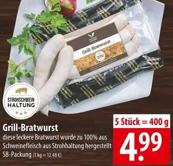 Famila Nord Ost STROHSCHWEIN HALTUNG Grill-Bratwurst 400 g Angebot