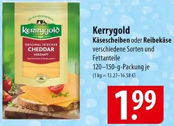 Famila Nord Ost Kerrygold Käsescheiben oder Reibekäse 120-150 g Packung Angebot