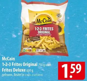 Famila Nord Ost McCain 1-2-3 Frites Original 750 g oder Frites Deluxe 600 g Angebot