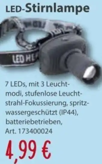 Sonderpreis Baumarkt LED-Stirnlampe Angebot
