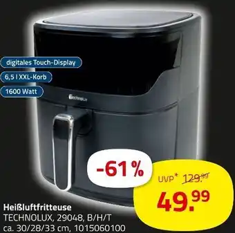 ROLLER TECHNOLUX Heißluftfritteuse Angebot