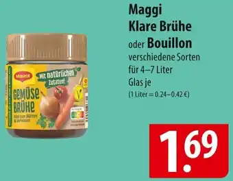 Famila Nord Ost Maggi Klare Brühe oder Bouillon für 4-7 Liter Angebot