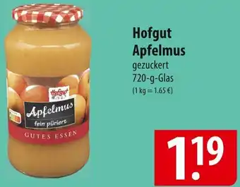 Famila Nord Ost Hofgut Apfelmus 720 g Glas Angebot