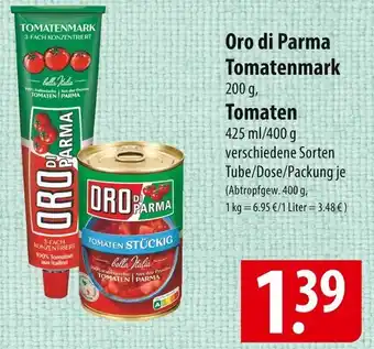 Famila Nord Ost Oro di Parma Tomatenmark 200 g, Tomaten 425 ml/400 g Angebot