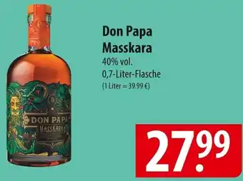 Famila Nord Ost Don Papa Masskara 0,7 Liter Flasche Angebot