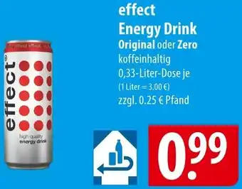 Famila Nord Ost effect Energy Drink Original oder Zero 0,33 Liter Dose Angebot