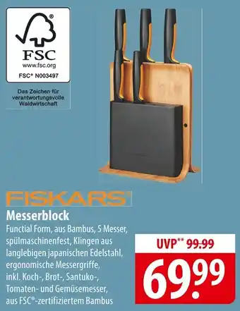 Famila Nord Ost FISKARS Messerblock Angebot