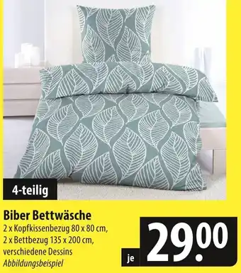 Famila Nord Ost Biber Bettwäsche 4-teilig Angebot