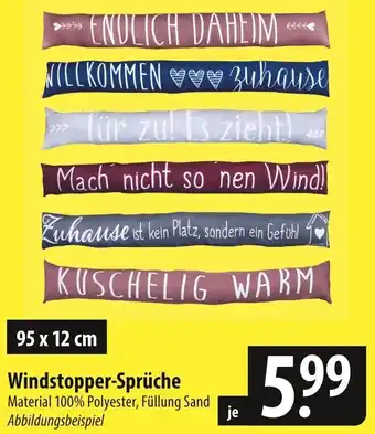 Famila Nord Ost Windstopper-Sprüche 95 x 12 cm Angebot