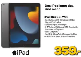 Euronics Apple iPad (64 GB) WiFi Angebot