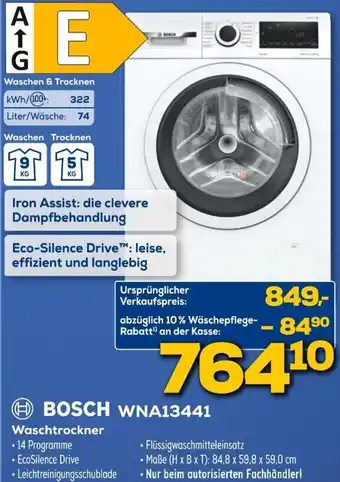 Euronics BOSCH WNA13441 Waschtrockner Angebot