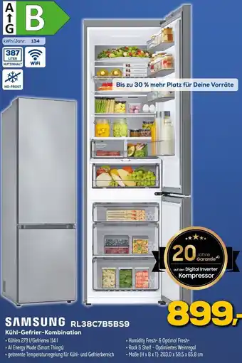 Euronics SAMSUNG RL38C7B5BS9 Kühl-Gefrier-Kombination Angebot