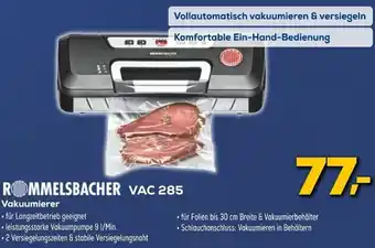 Euronics ROMMELSBACHER VAC 285 Vakuumierer Angebot