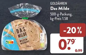 Aldi Süd GOLDÄHREN Das Milde 500 g Packung Angebot