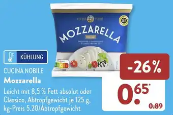 Aldi Süd CUCINA NOBILE Mozzarella 125 g Angebot