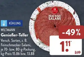 Aldi Süd WILTMANN Genießer-Teller 70-80 g Packung Angebot