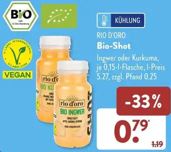 Aldi Süd RIO D'ORO Bio-Shot 0,15 L Flasche Angebot